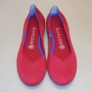 Rothy's | Shoes | New Rothys The Flat Red Round Toe Slipon Ballet Flat ...
